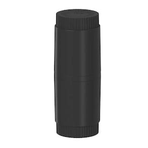 Porta Escova de Dentes com Tampa Dórica Preto Fosco para Banheiro Lavabo Pia Ou