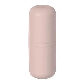 Porta Escova de Dentes com Tampa Bold Rosa Duna para Banheiro Lavabo Pia Ou