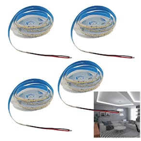 Fita Led 6500K 5 Metros 240 Leds 16W Kit 4 Unidades Sala Quarto Casa Apartamento Sanca Teto Rebaixado Gesso