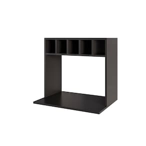 Suporte para Microondas com Nicho Adega para Cozinha Emma 60cm Preto M12 - D`Rossi