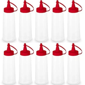 10 Bisnagas Plásticas Flexível para Lanchonetes Frascos de M