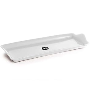 Bandeja de Plástico Retangular Branco Decorativa 38x16cm Uz