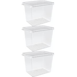 Kit 3 Organizadores de Geladeira Multiuso Cozinha 1,3L com T