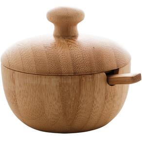 Açucareiro Lyor de Bambu com Tampa e Colher Verona Porta Açú