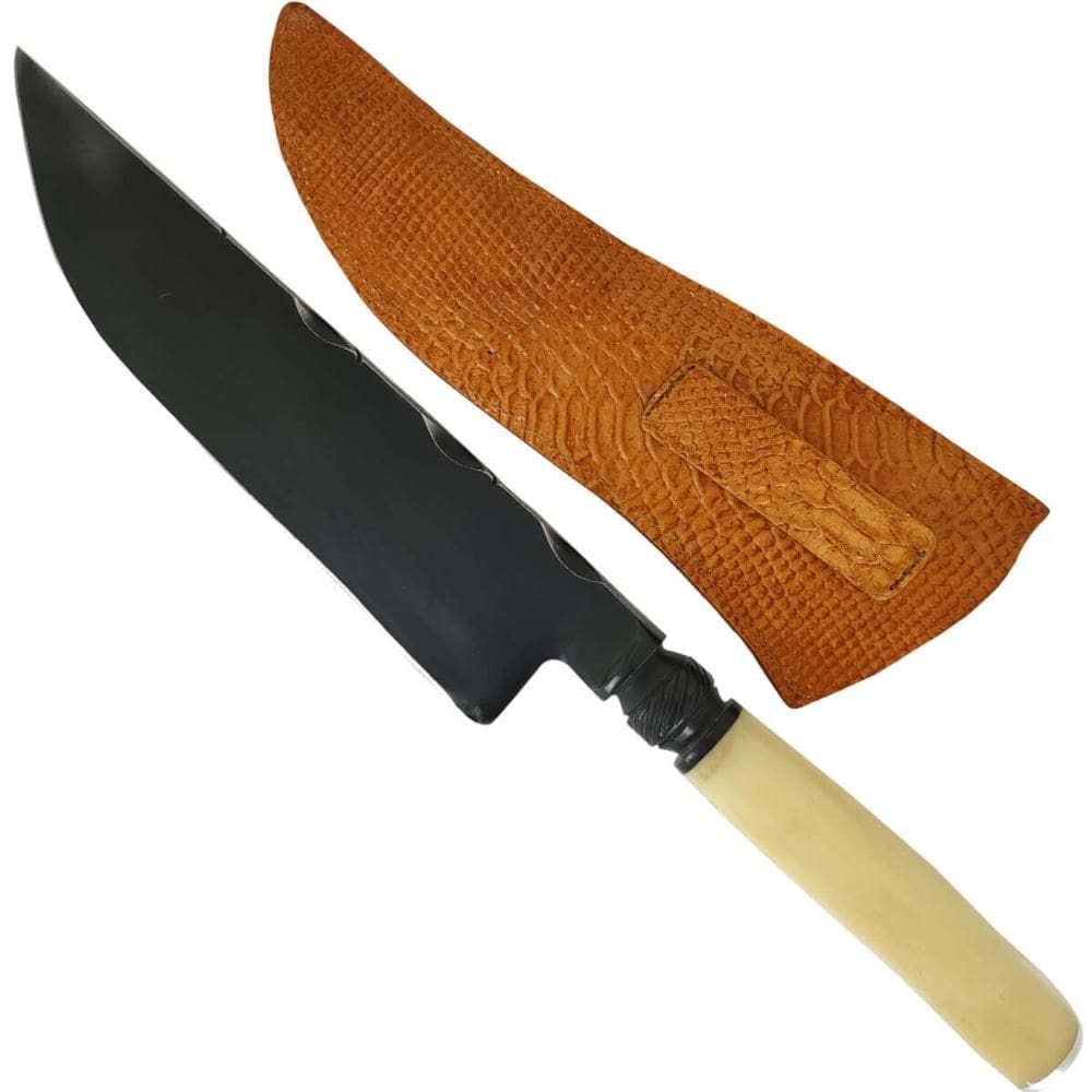 Faca Forjada Anel Integral 10` Aço Carbono 5160 Fosfatizado