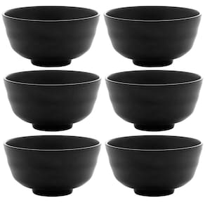 Conjunto 6 Bowls de Melamina Tóquio Lyor Preto 450ml Orienta