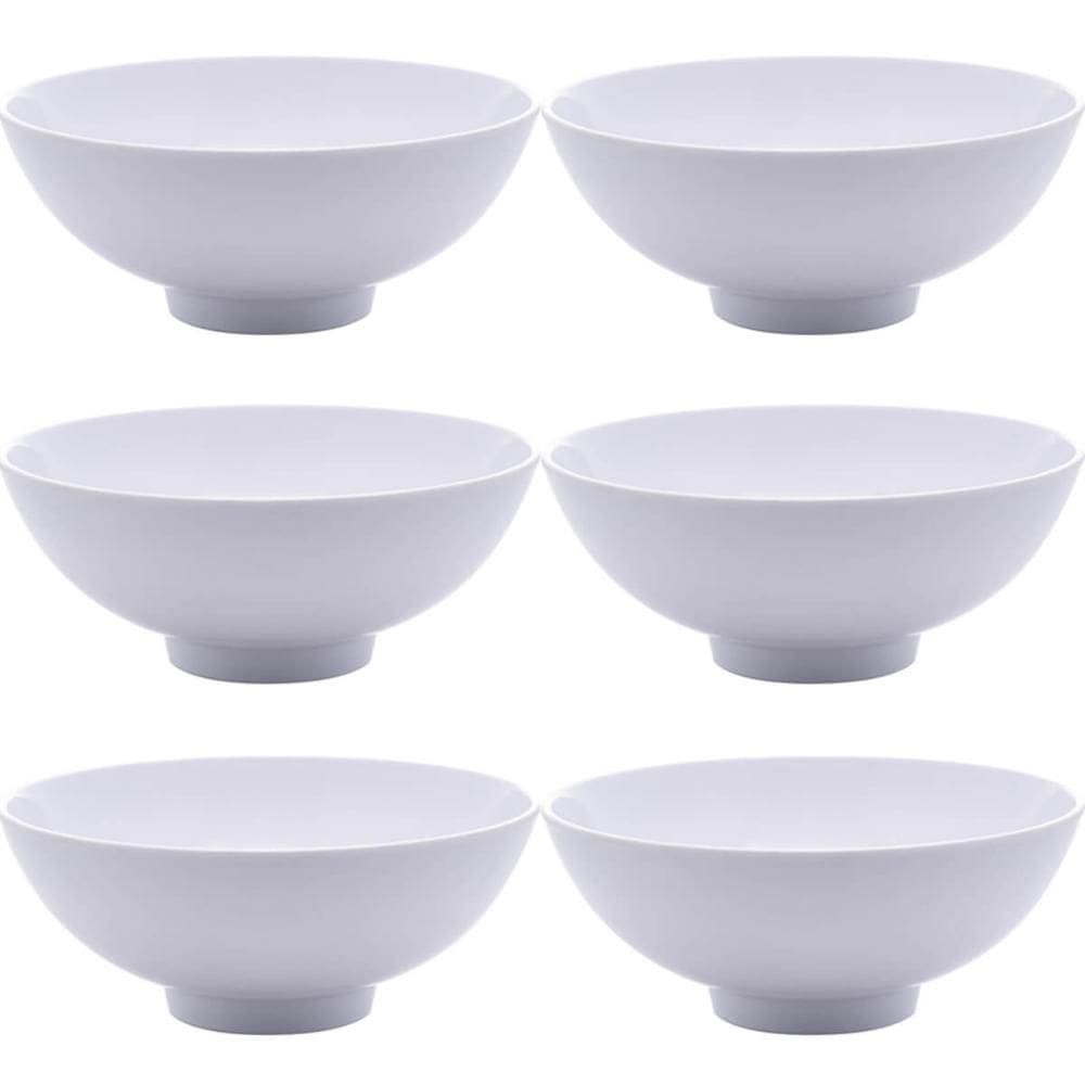 Conjunto 6 Bowls de Melamina Brancos 400ml Cumbuquinhas Tige