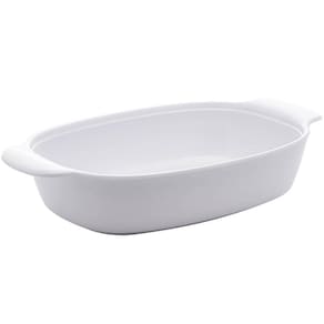 Travessa Lyor Melamina Branca Milão 23x13cm com Alças Latera