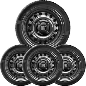 4Un Calota Centro Roda Mobi Argo Cronos Black Piano Com Logo