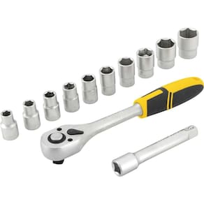 Jogo de soquetes sextavados com encaixe de 1/2" 10 mm a 24 m