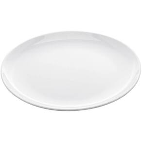 Prato Branco de Melamina Raso Milão Lyor 25,5cm para Refeiçã