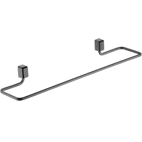 Suporte Porta Toalha de Banho Preto Fosco Toalheiro 45cm par