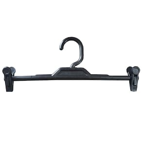 Cabide com Presilha Preto de Plástico para Saias Bermudas Ca