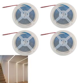 Fita Led 4000K 5 Metros 16W 240 Leds Kit 4 Unidades Sala Quarto Casa Apartamento Teto Rebaixado Gesso