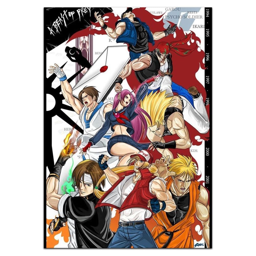 Quadro A3 em MDF KOF Personagens Clássicos
