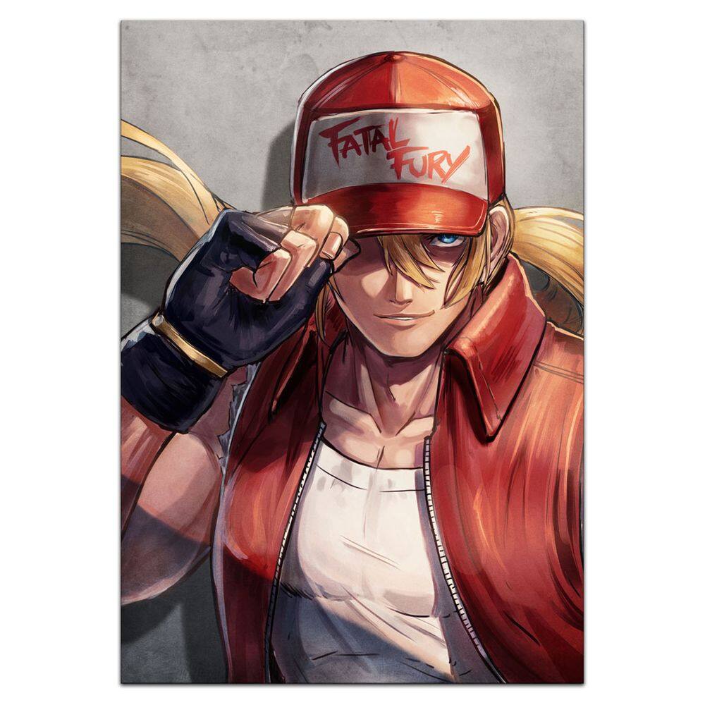 Quadro A3 em MDF KOF Terry Bogard Pintura Digital