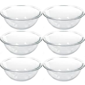 6 Tigela de Vidro Marinex Redondas 1,5L Potes Bowls Plus Ast