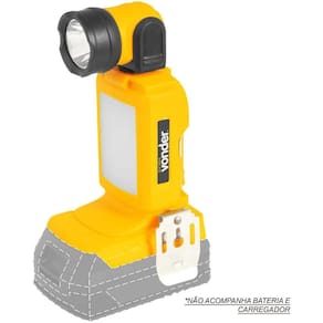 Lanterna de LED bateria intercambiável de 18 V sem bateria e
