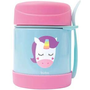 Pote Térmico Infantil Buba 320ml Inox com Garfo Unicórnio An