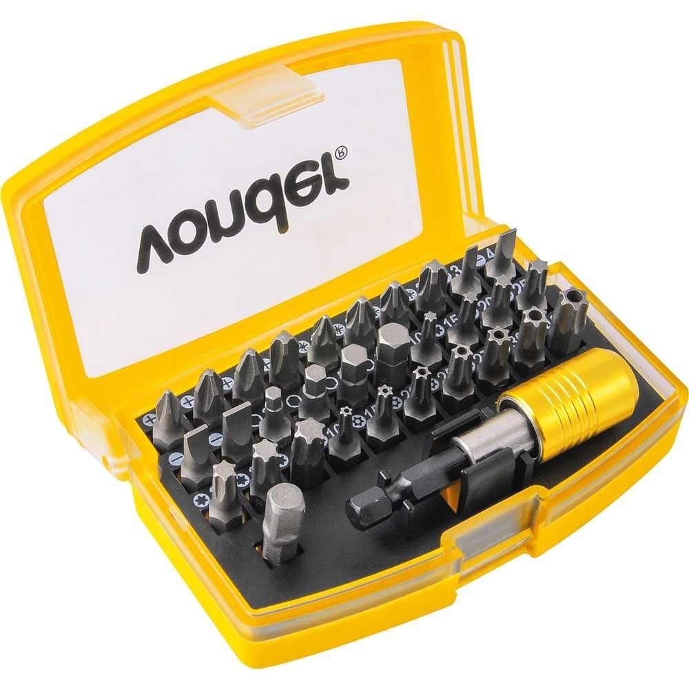 Jogo de bits/ponteiras com 32 peças encaixe sextavado 1/4” c