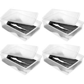 Kit 4 Caixas para Botas Cano Longo Ordene Organizadoras Tran