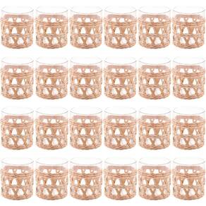 Kit 24 Copos de Vidro Baixos Wolff Sisal 320ml Pousadas Hoté