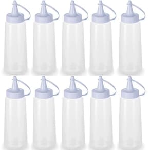 10 Frascos Plásticos para Molhos 250ml Tubo Bisnaga de Maion