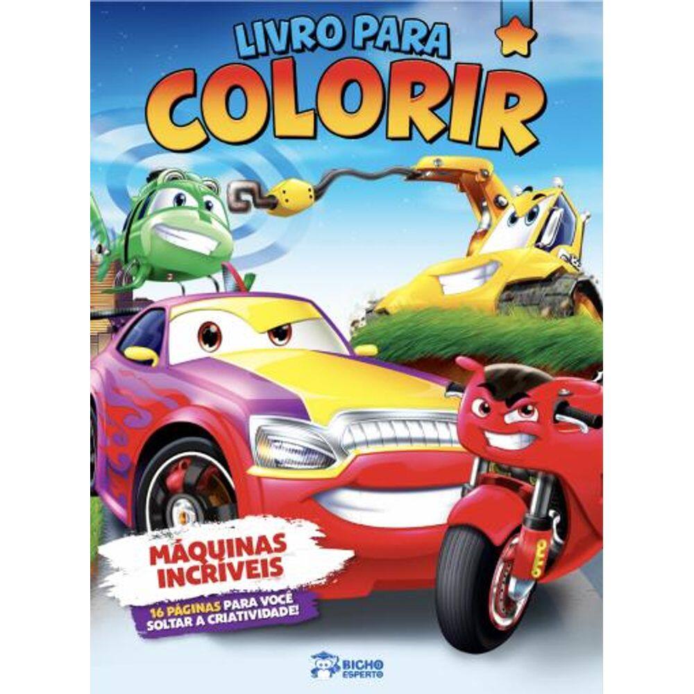Livro para Colorir Meninos: Máquinas Incríveis