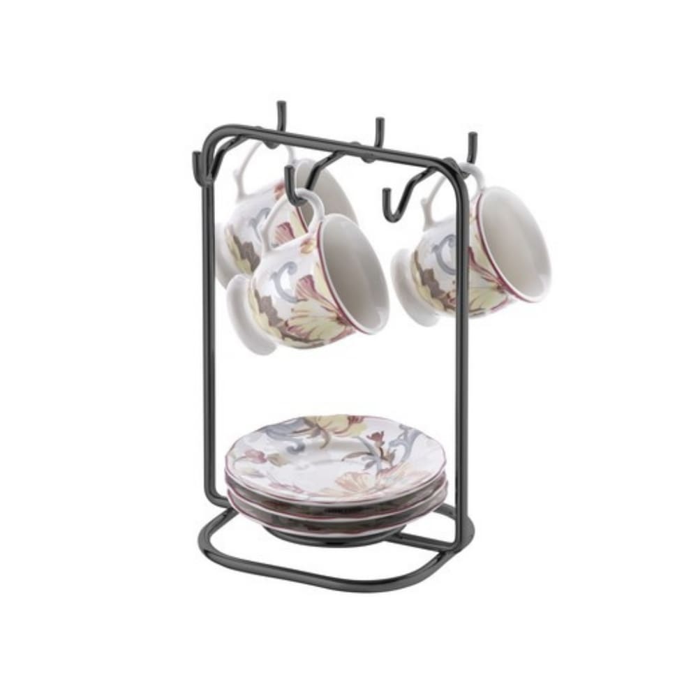 Suporte Para Xícaras E Pires De Café Em Aço Carbono Caffè Future Cromado