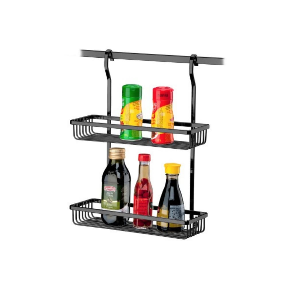 Suporte Retangular Duplo De Parede Em Aço Carbono Bella Cucina Future Cromado