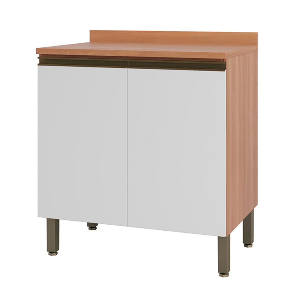 Balcão 80CM Thela 2 Portas Macadâmia 914101-01 Freijo/Branco