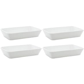Conjunto de Travessas de Porcelana Lyor Linea 1L Brancas 4 P