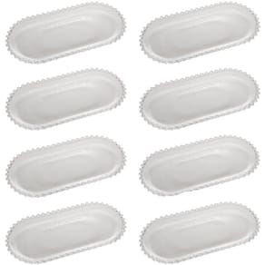 8 Travessas Bandejas de Mesa Cristal Pearl Wolff 30x15x2cm O