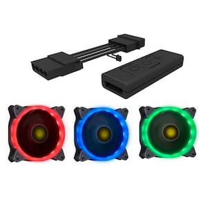 Controlador Led Rgb + 3 Cooler Fan P/ Gabinete 120mm 3 Cores