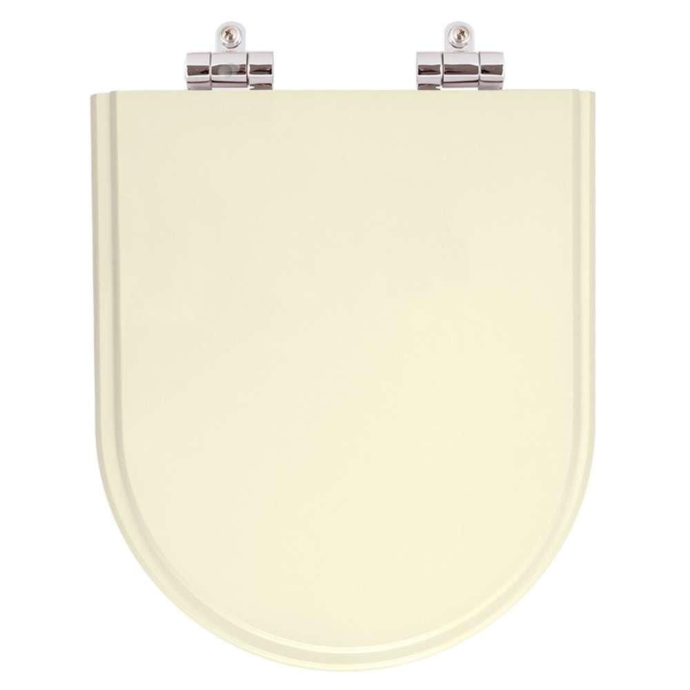 Assento Sanitario Poliester Com Amortecedor Carrara Creme Para Vaso Deca