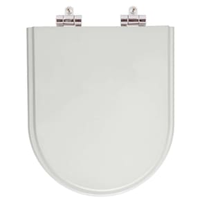 Assento Sanitário Poliester Soft Close Oxford Cinza Real para vaso Deca