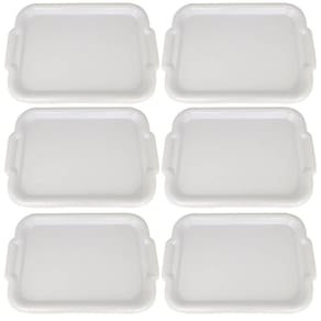 Kit 6 Bandejas para Servir de Plástico 39x28cm Restaurante