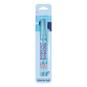 Caneta Esferografica Pop 0,7 Mm Mentos Azul Blister Com 2