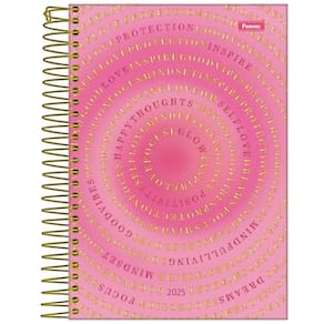 Agenda 2025 Diária Esp 176Fls Blush Rosa Pink Foroni