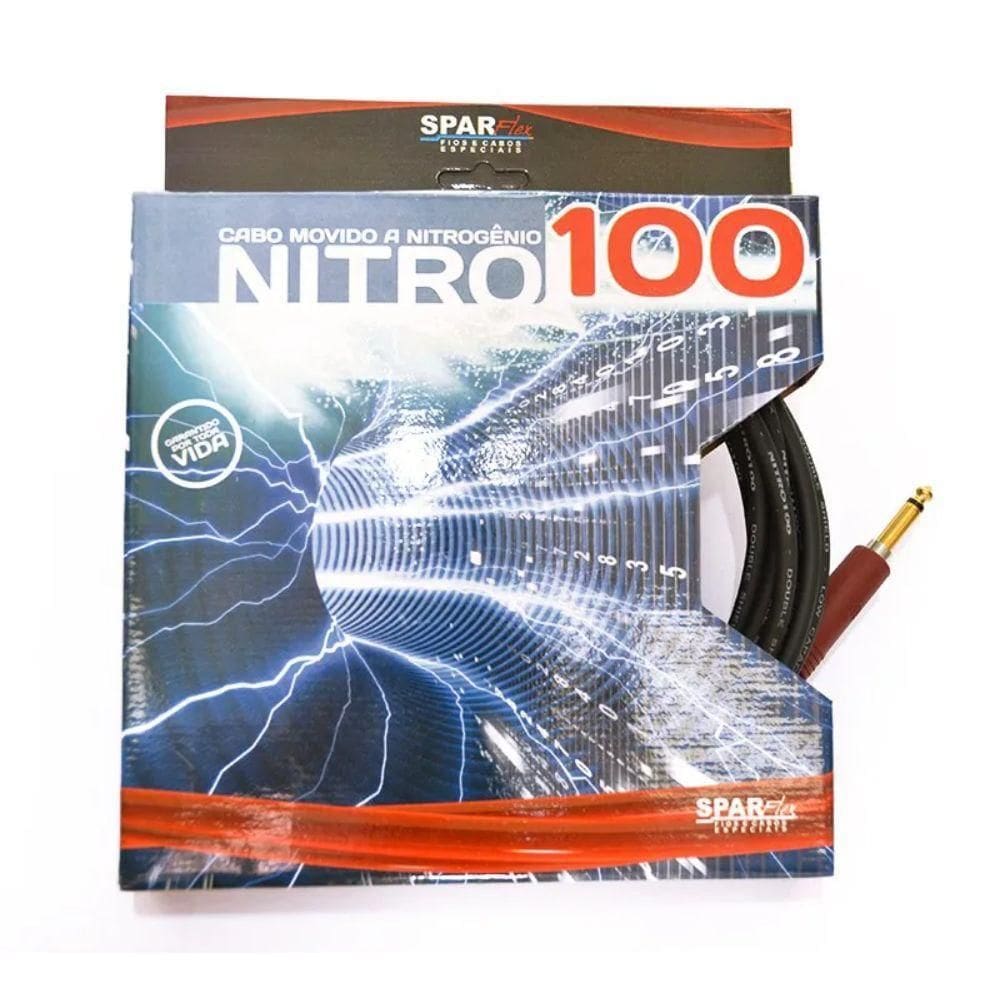 Cabo Teclado Sparflex Nitro 100 Plug 90 1 Metro Preto