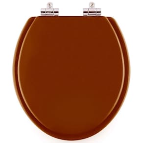 Assento Sanitário Poliester Soft Close Convencional / Oval Caramelo para vaso Deca