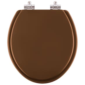 Assento Sanitário Poliester Soft Close Contemporary Ocre (Marrom) para vaso Hervy
