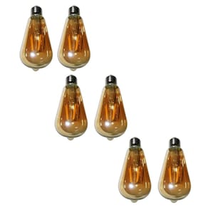 Lampada Led Multi Filamento Vintage Kit 6 Uni Decoraçao Retro Iluminaçao Casa Varanda Quintal