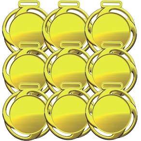 Kit com 10 Medalhas Rema Premiação Linha Ref. 270 40mm Cor Ouro
