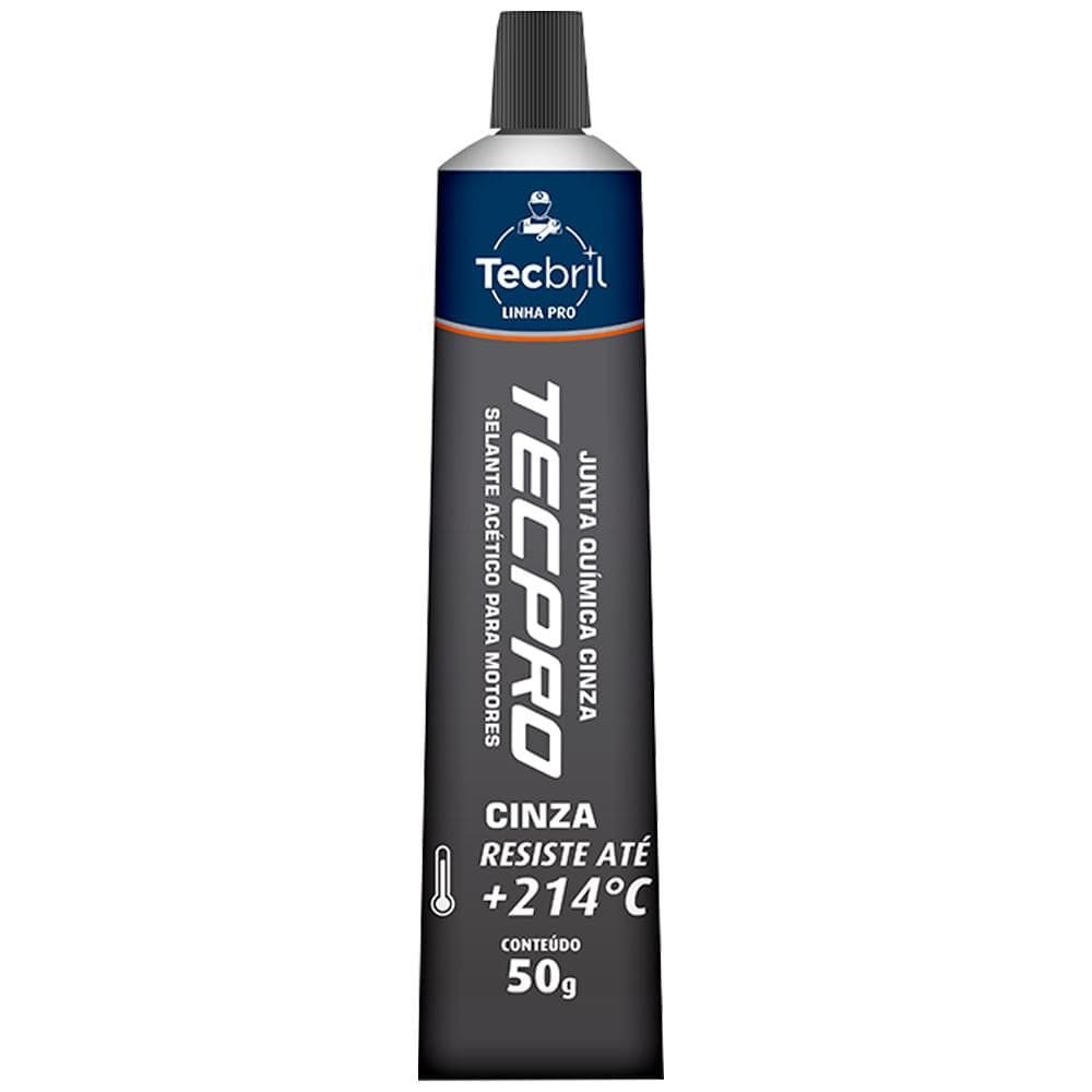 Silicone Alta Temperatura Tecpro 50g Cinza Tecbril
