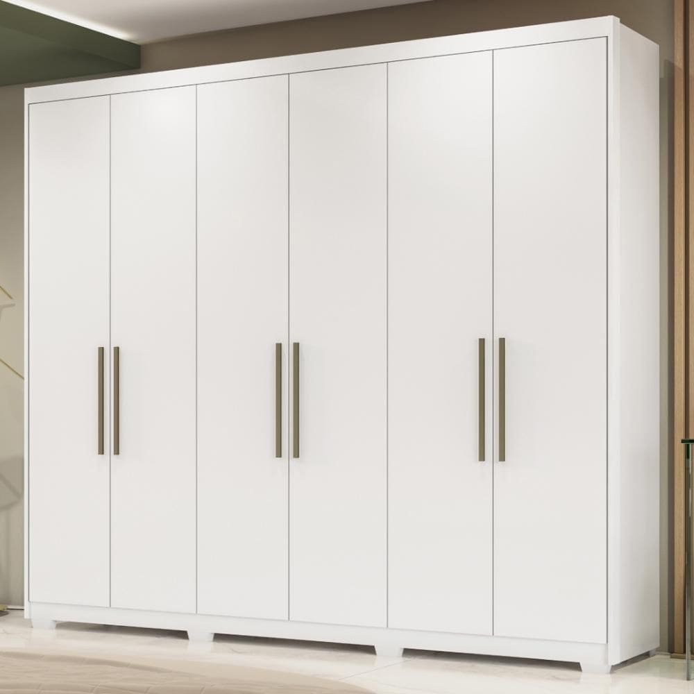 Guarda Roupa Casal 6 Portas e 3 Gavetas Sumatra