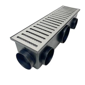 Ralo Completo Externo 15x50 Inox 304 com Tela e 11 Saídas
