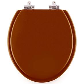 Assento Sanitário Poliester Soft Close Convencional / Oval Caramelo para vaso Deca