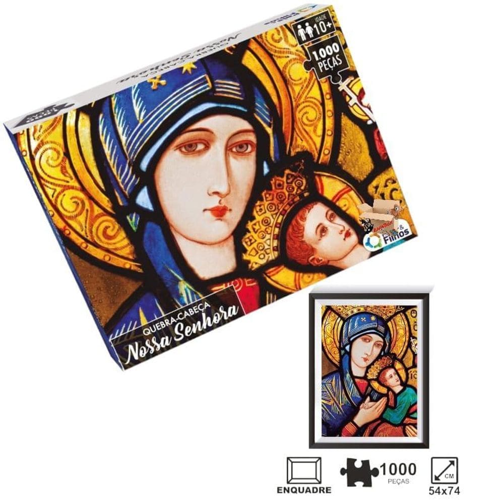 Quebra Cabeça Pedagógico Gigante Nossa Senhora 1000 Peças