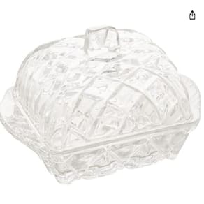 Manteigueira de Cristal Tress 17cm x 10,5cm x 8cm - Lyor